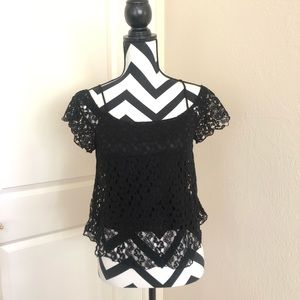 Lace off the shoulder top